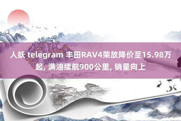 人妖 telegram 丰田RAV4荣放降价至15.98万起, 满油续航900公里, 销量向上