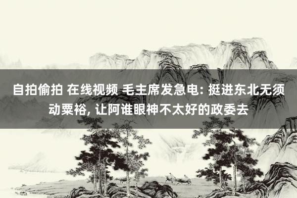 自拍偷拍 在线视频 毛主席发急电: 挺进东北无须动粟裕, 让阿谁眼神不太好的政委去