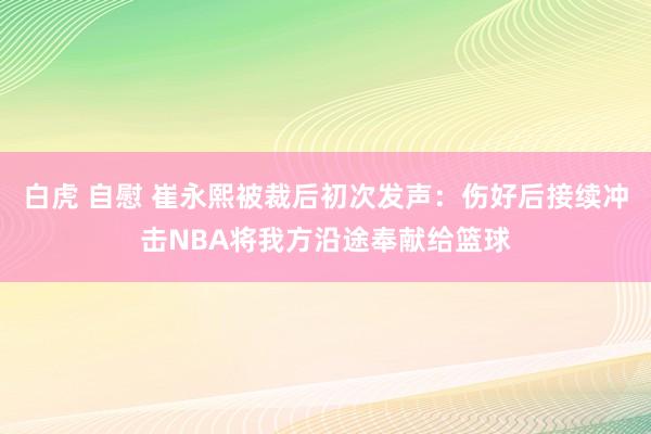 白虎 自慰 崔永熙被裁后初次发声：伤好后接续冲击NBA将我方沿途奉献给篮球