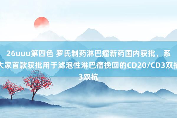 26uuu第四色 罗氏制药淋巴瘤新药国内获批，系大家首款获批用于滤泡性淋巴瘤挽回的CD20/CD3双抗