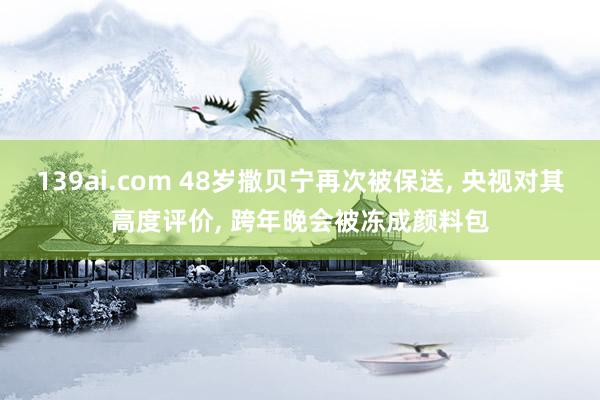139ai.com 48岁撒贝宁再次被保送, 央视对其高度评价, 跨年晚会被冻成颜料包