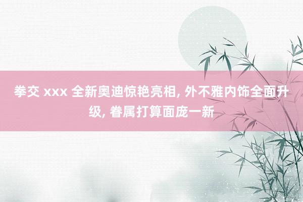 拳交 xxx 全新奥迪惊艳亮相， 外不雅内饰全面升级， 眷属打算面庞一新