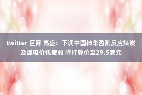 twitter 巨臀 高盛：下调中国神华盈测反应煤炭及煤电价钱疲弱 降打算价至29.5港元