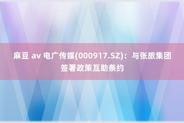 麻豆 av 电广传媒(000917.SZ)：与张旅集团签署政策互助条约