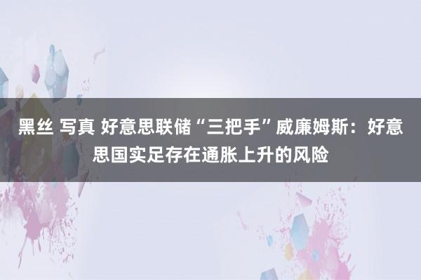 黑丝 写真 好意思联储“三把手”威廉姆斯：好意思国实足存在通胀上升的风险