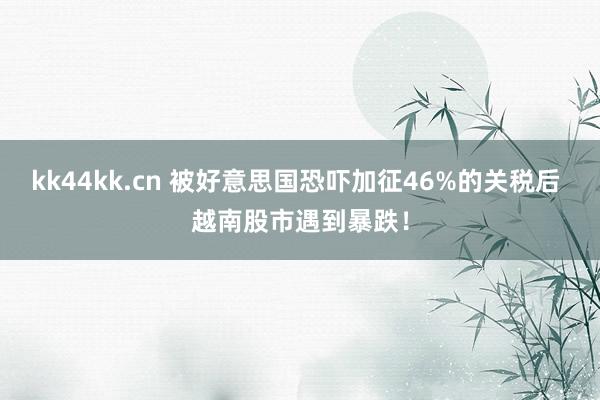 kk44kk.cn 被好意思国恐吓加征46%的关税后 越南股市遇到暴跌！