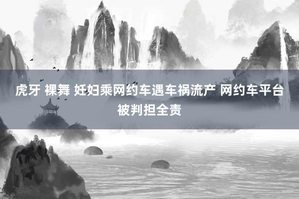 虎牙 裸舞 妊妇乘网约车遇车祸流产 网约车平台被判担全责