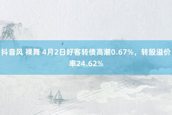 抖音风 裸舞 4月2日好客转债高潮0.67%，转股溢价率24.62%