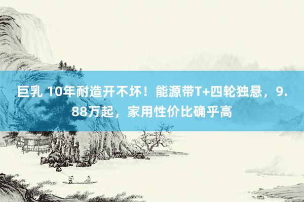 巨乳 10年耐造开不坏！能源带T+四轮独悬，9.88万起，家用性价比确乎高