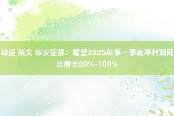 动漫 英文 华安证券：瞻望2025年第一季度净利润同比增长80%-100%