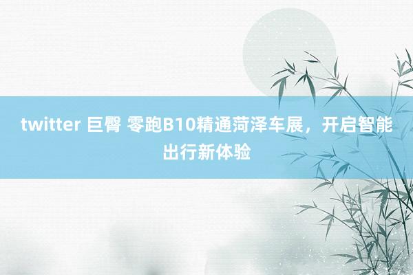 twitter 巨臀 零跑B10精通菏泽车展，开启智能出行新体验