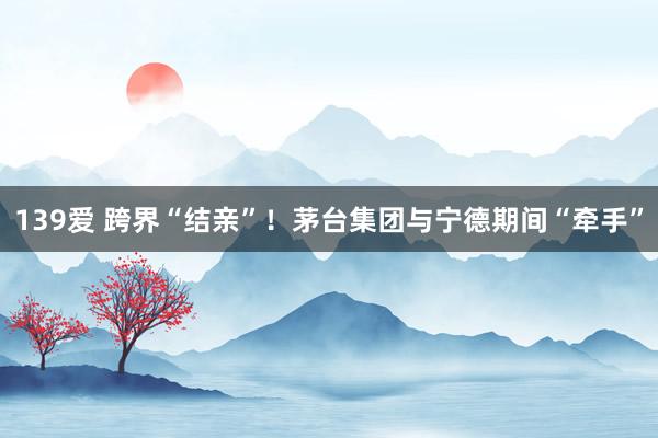 139爱 跨界“结亲”！茅台集团与宁德期间“牵手”