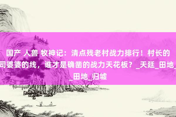 国产 人兽 牧神记：清点残老村战力排行！村长的剑、司婆婆的线，谁才是确凿的战力天花板？_天廷_田地_归墟