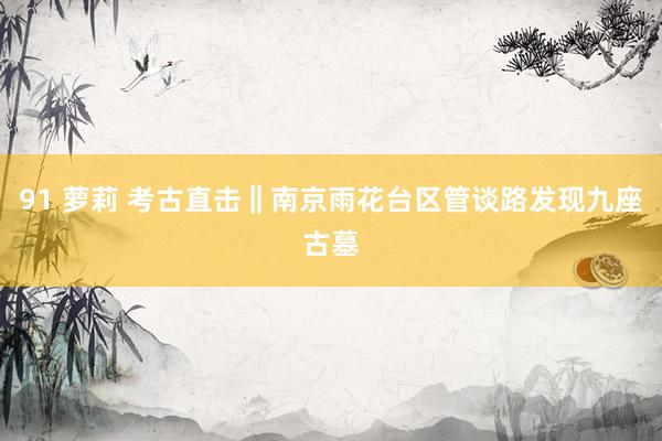 91 萝莉 考古直击‖南京雨花台区管谈路发现九座古墓