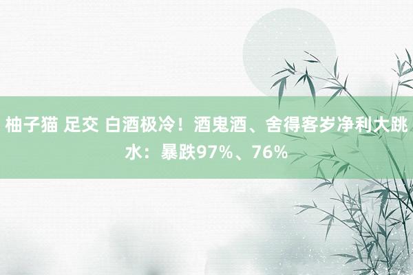 柚子猫 足交 白酒极冷！酒鬼酒、舍得客岁净利大跳水：暴跌97%、76%