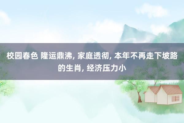 校园春色 隆运鼎沸, 家庭透彻, 本年不再走下坡路的生肖, 经济压力小