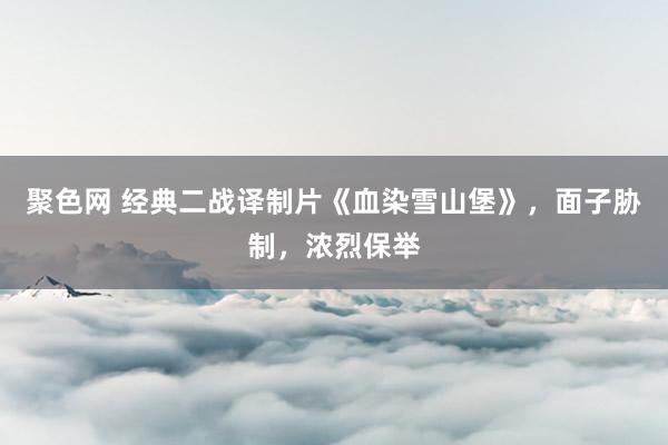 聚色网 经典二战译制片《血染雪山堡》，面子胁制，浓烈保举