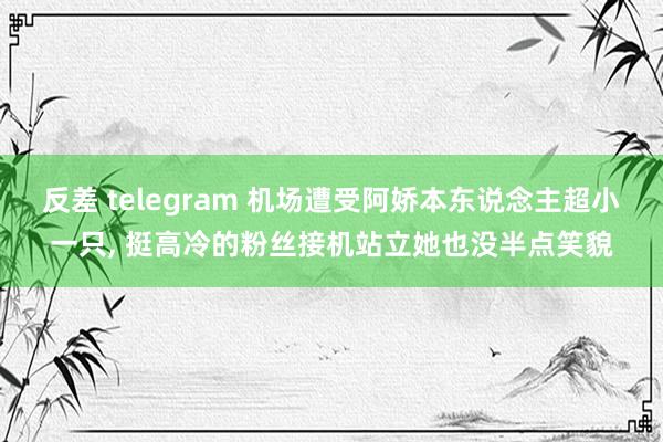 反差 telegram 机场遭受阿娇本东说念主超小一只， 挺高冷的粉丝接机站立她也没半点笑貌